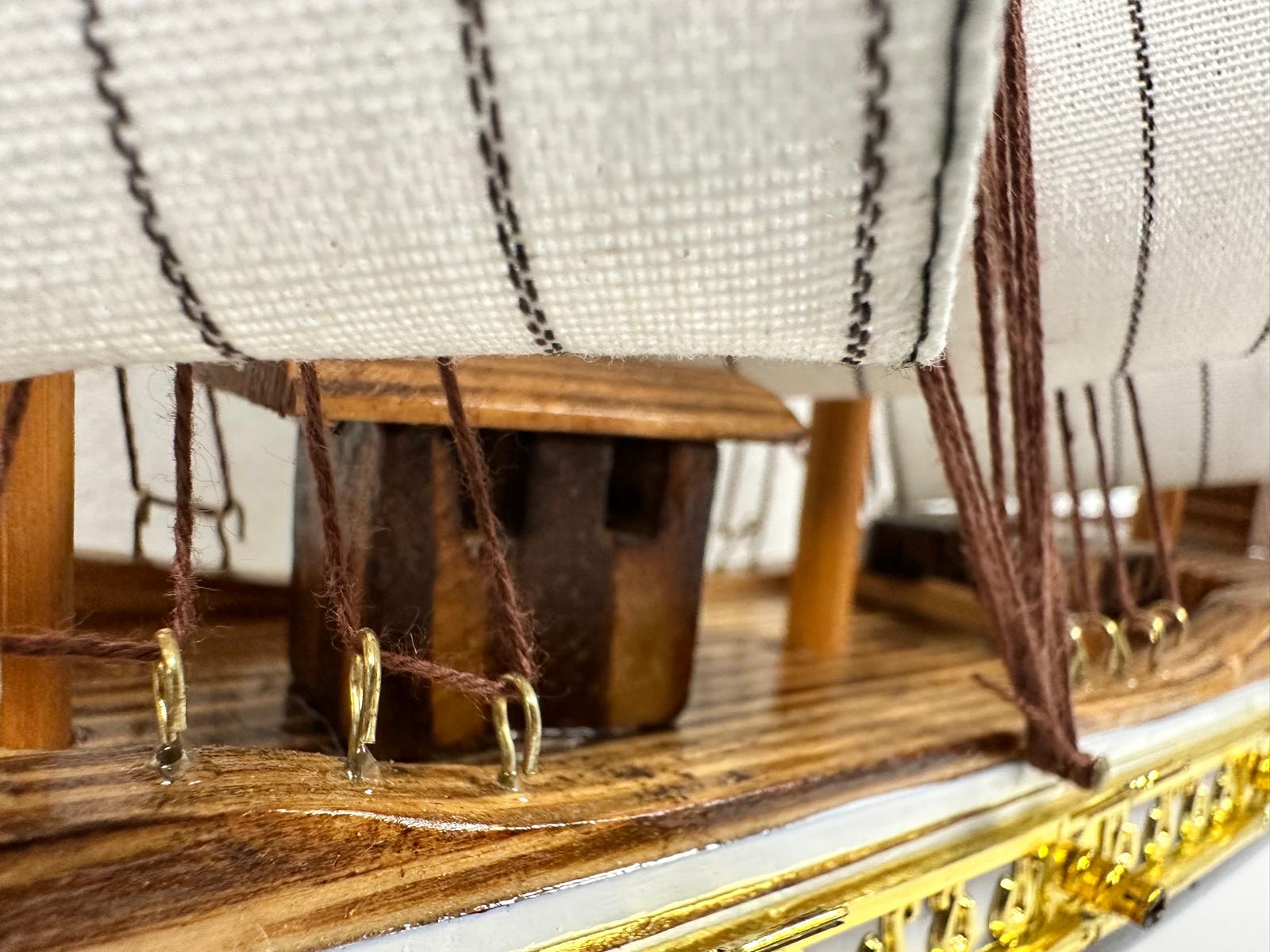 Confection Model Ship 1d With Display Stand Assembled Handmade