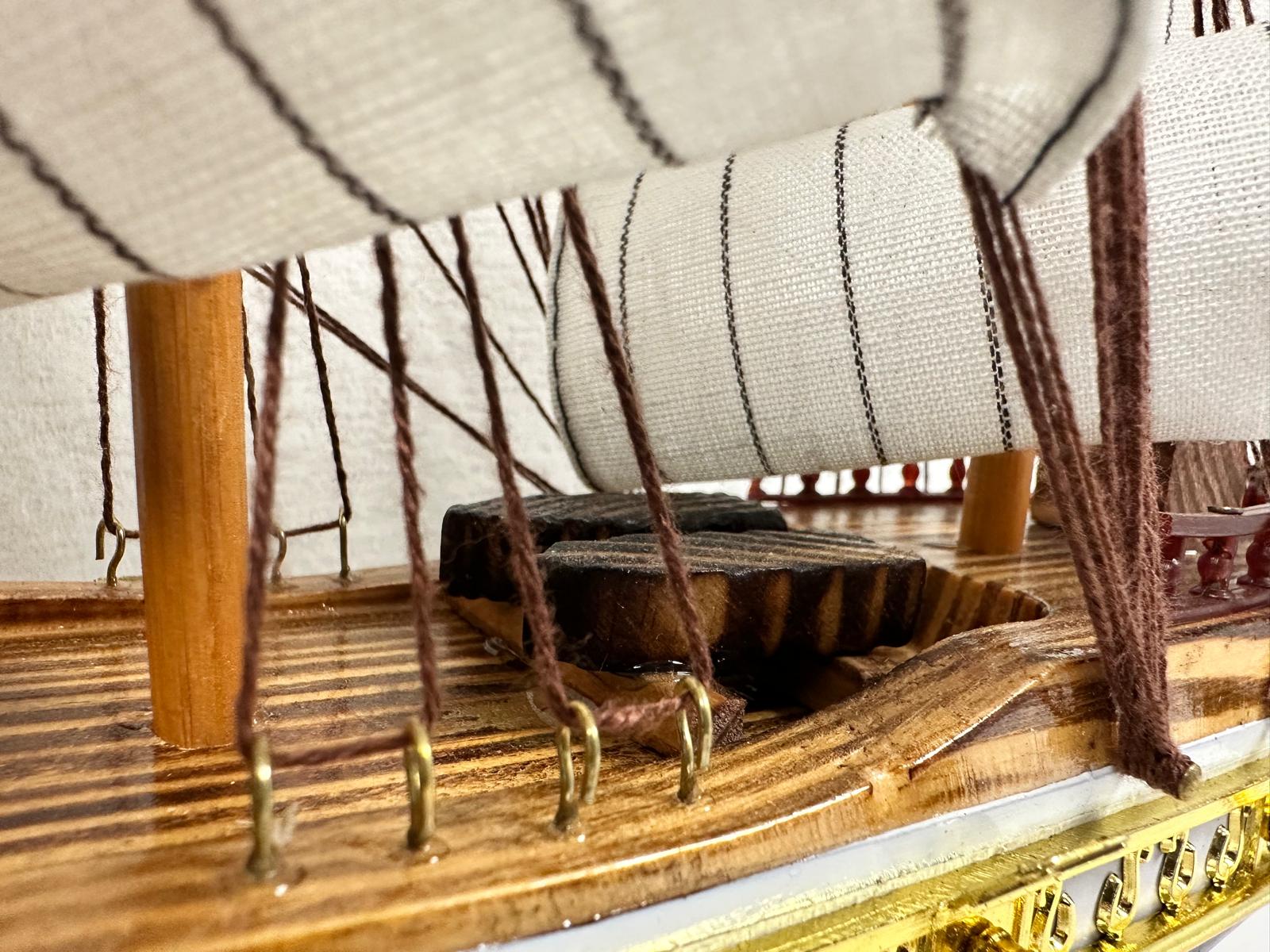 Confection Model Ship 1d With Display Stand Assembled Handmade