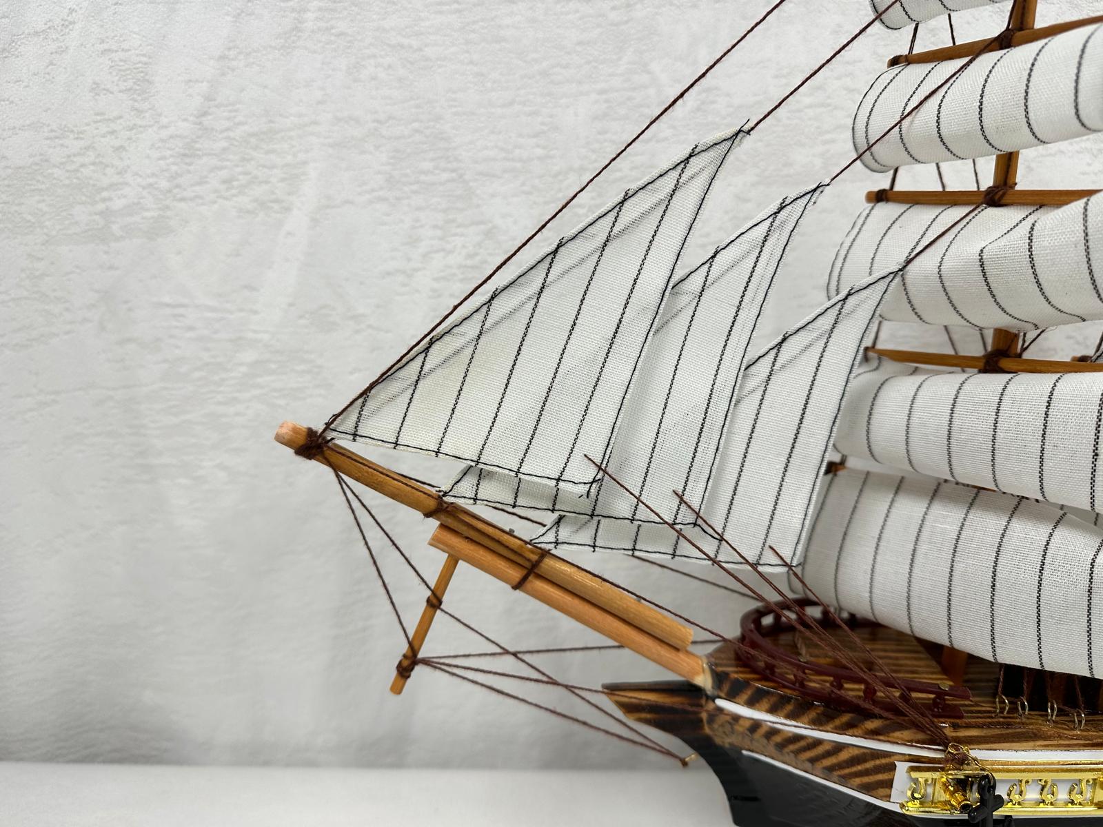 Confection Model Ship 1d With Display Stand Assembled Handmade