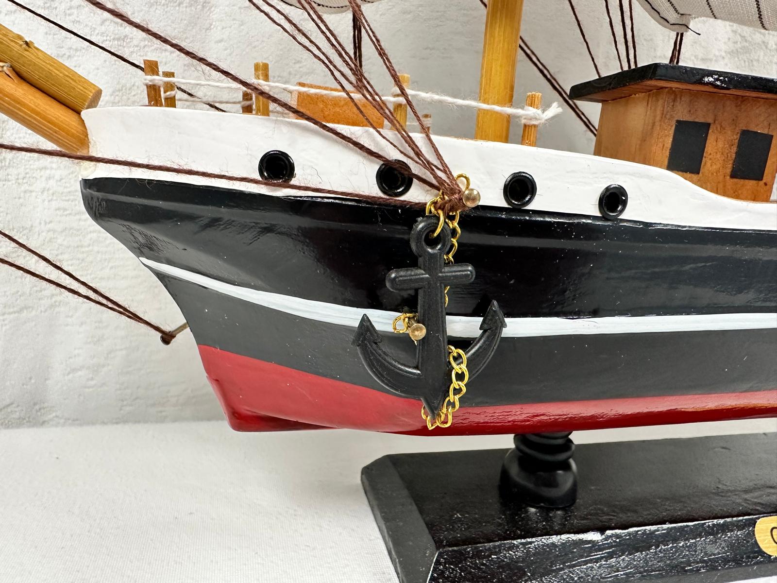 Confection Model Ship 1e With Display Stand Assembled Handmade