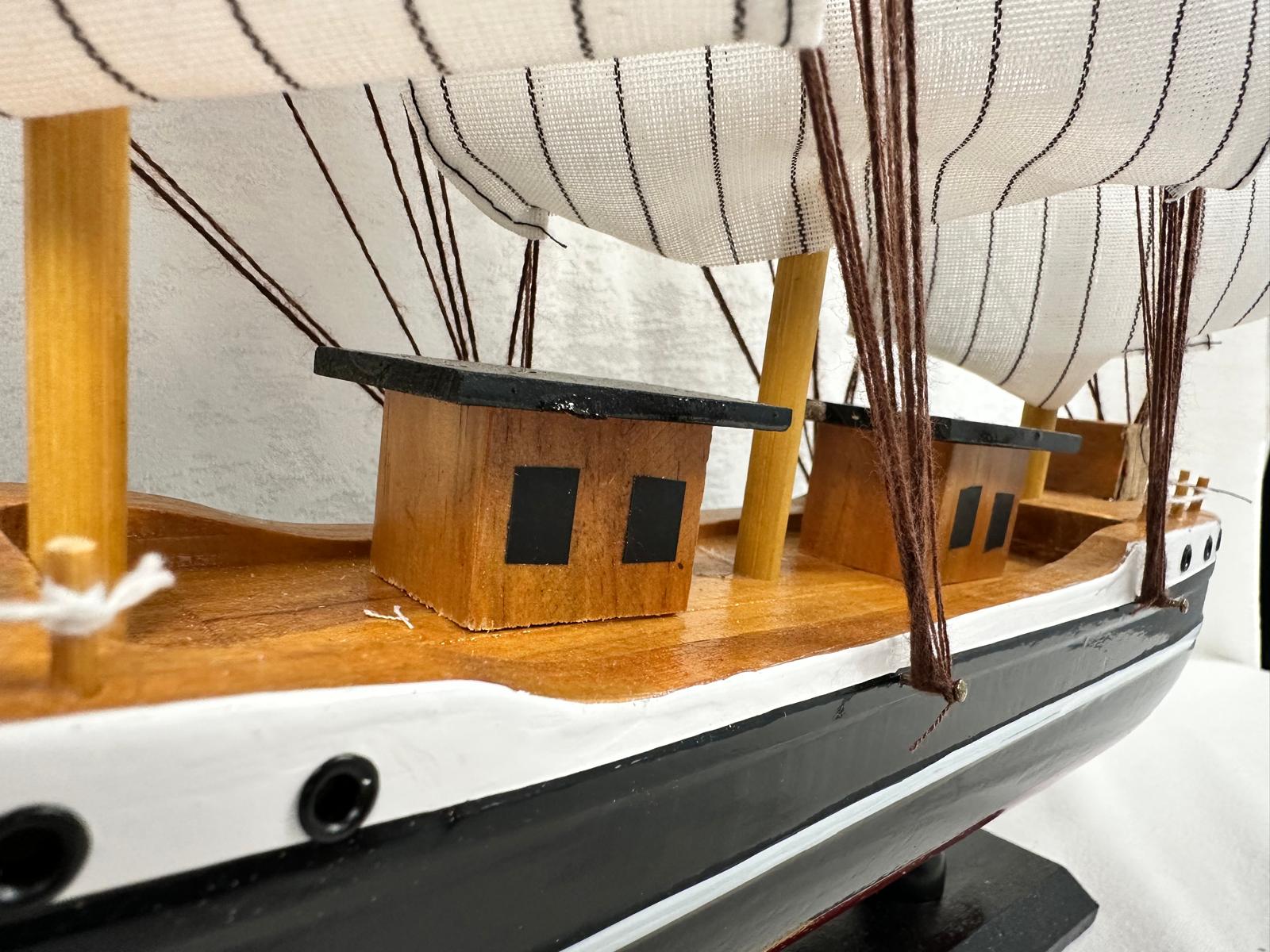 Confection Model Ship 1e With Display Stand Assembled Handmade