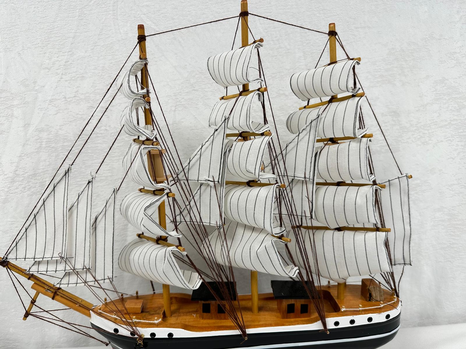 Confection Model Ship 1e With Display Stand Assembled Handmade