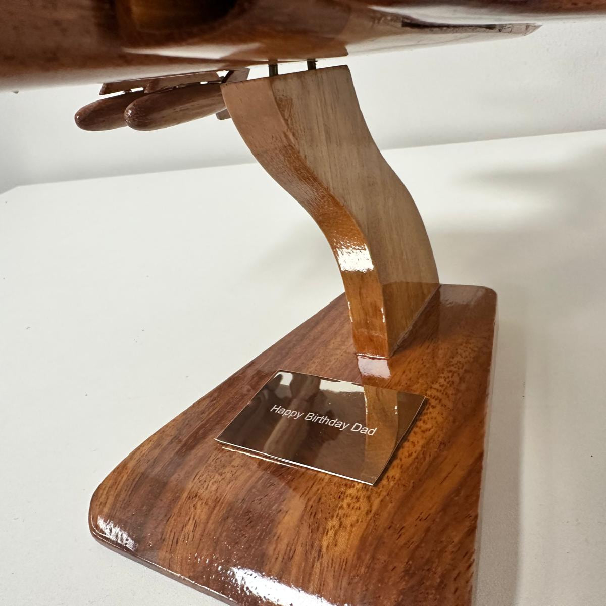 Handcrafted Wooden Model Speed Boat with Stand Personalize Option