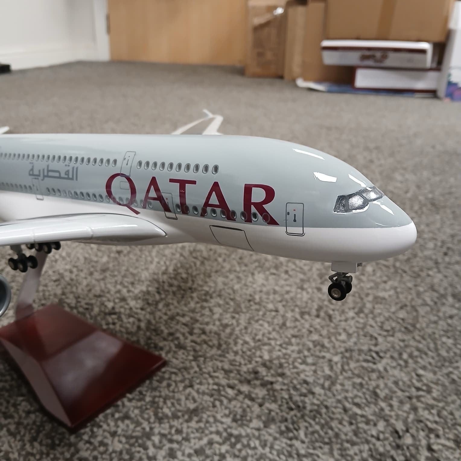 Qatar Airways Airbus A380 Model Plane 1:160 Large Aircraft Display