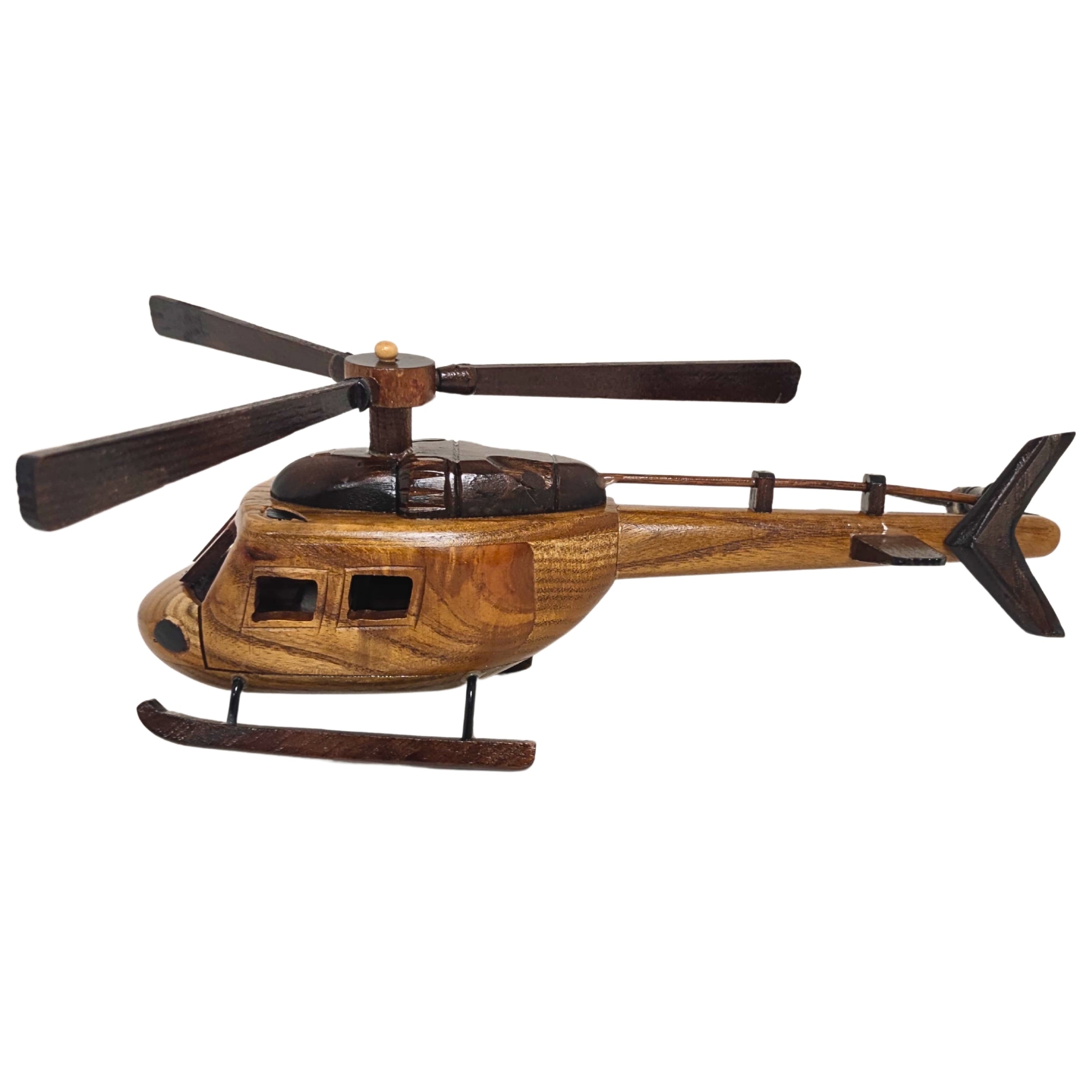 Aero Range Model Helicopter Handcrafted Wooden Vintage - Chame LTD