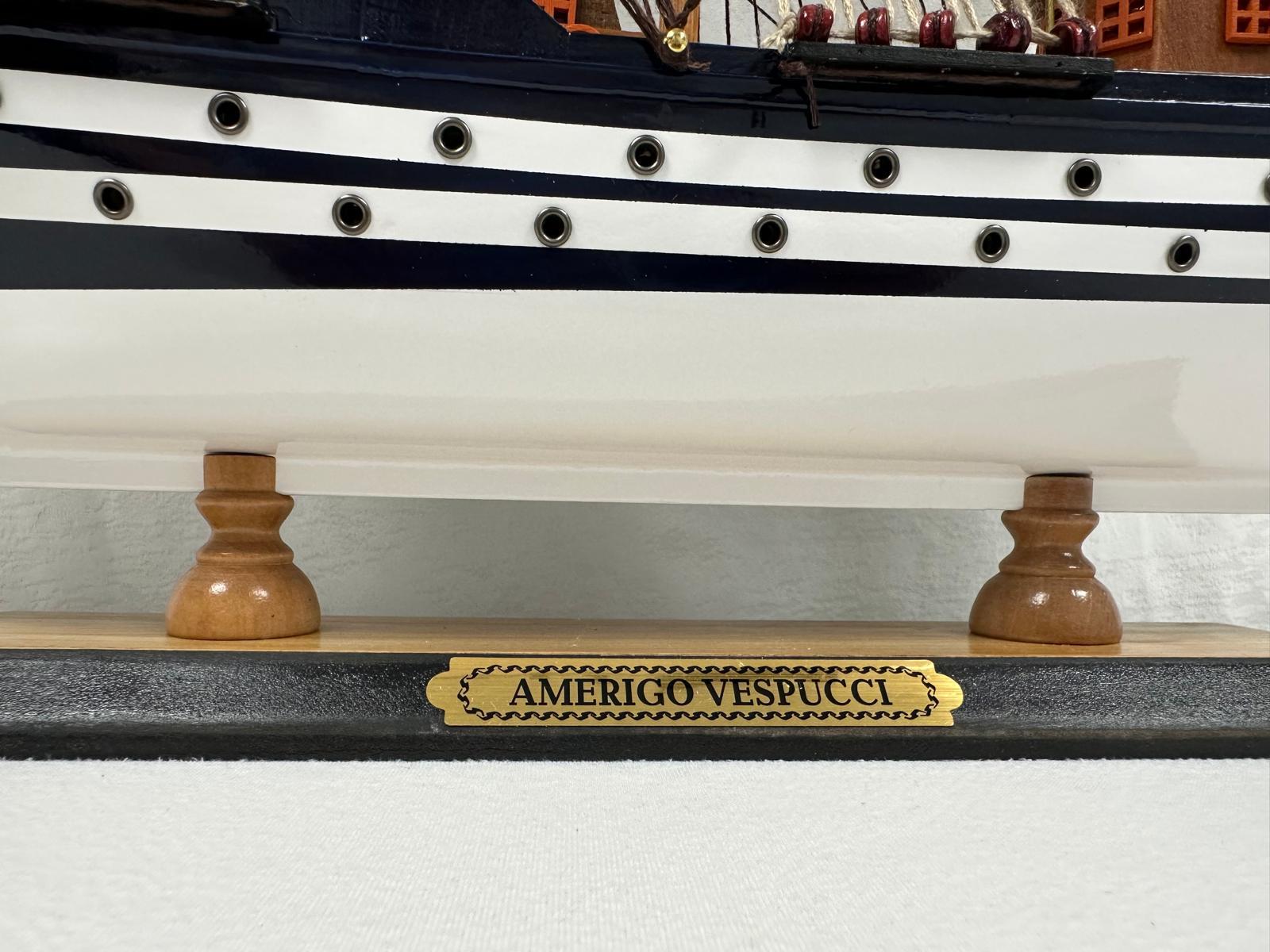 Vintage Model Ship 1I Fully Assembled Display Stand Handmade 65cm Length