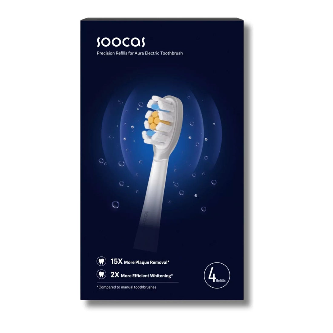 Soocas replacement toothbrush heads for Aura toothbrush