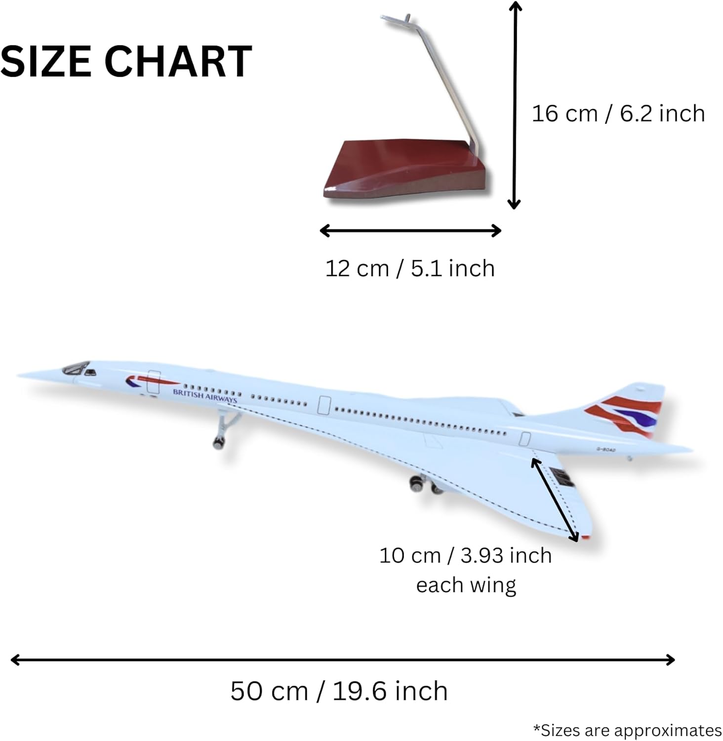 Model Plane Aircraft  Large Scale Premium Airplane Lights Gift Decor with stand