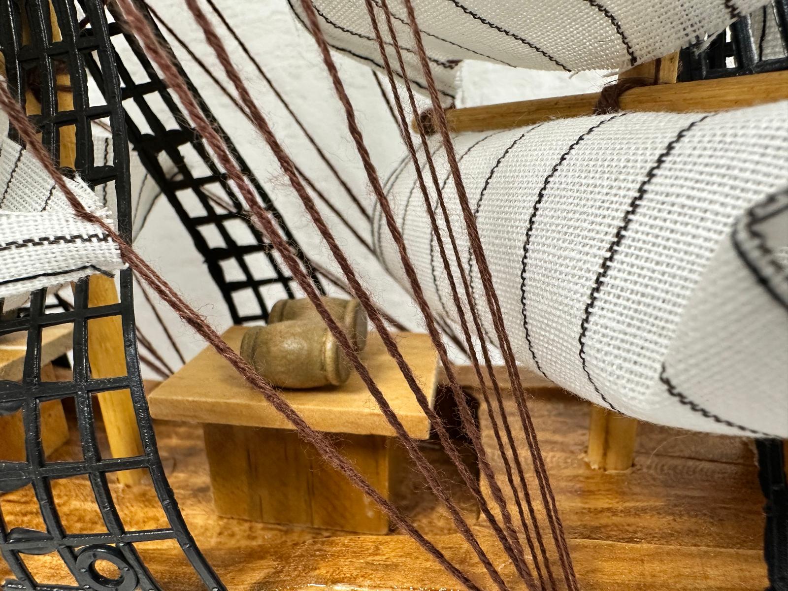 Confection Model Ship 1f With Display Stand Assembled Handmade