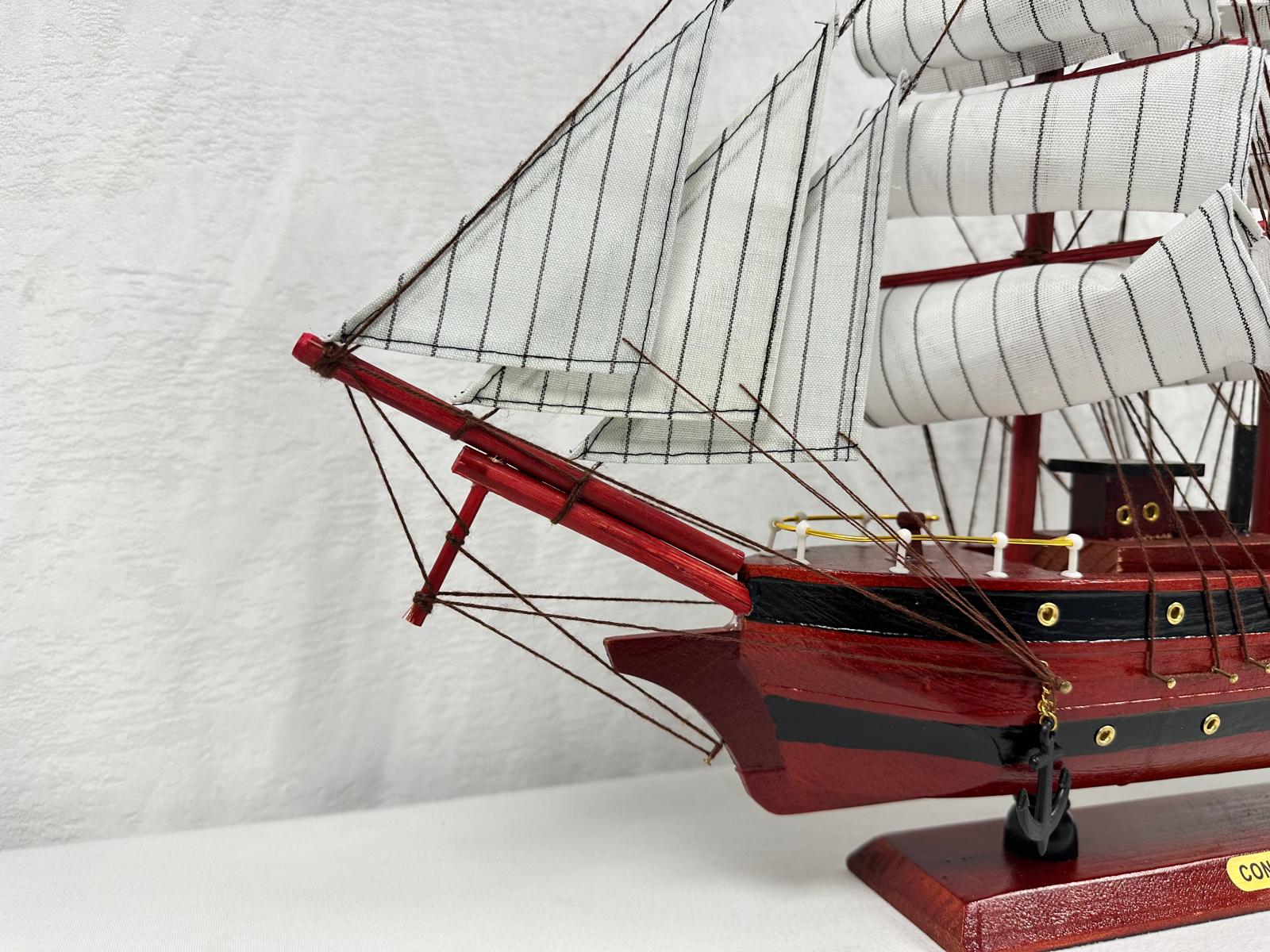 Confection Model Ship 1a With Display Stand Assembled 50cm Handmade