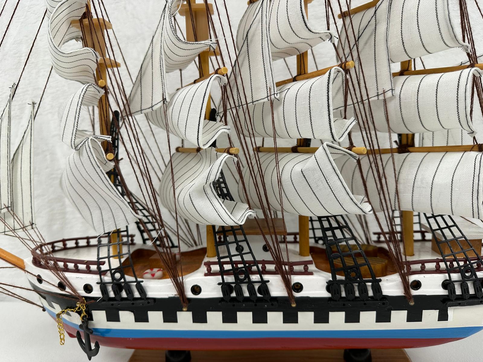 Confection Model Ship 1N With Display Stand Assembled 50cm Handmade