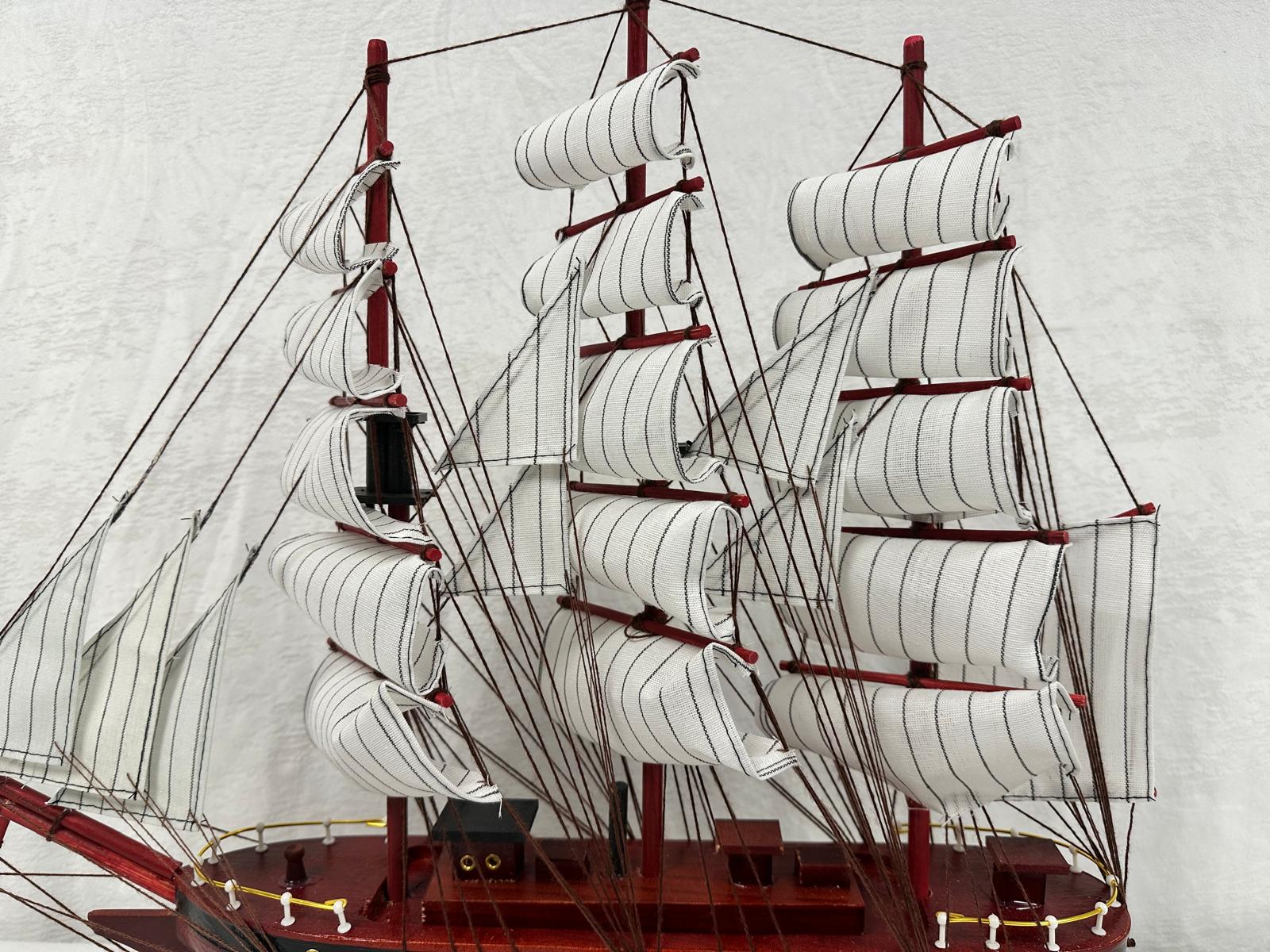 Confection Model Ship 1a With Display Stand Assembled 50cm Handmade