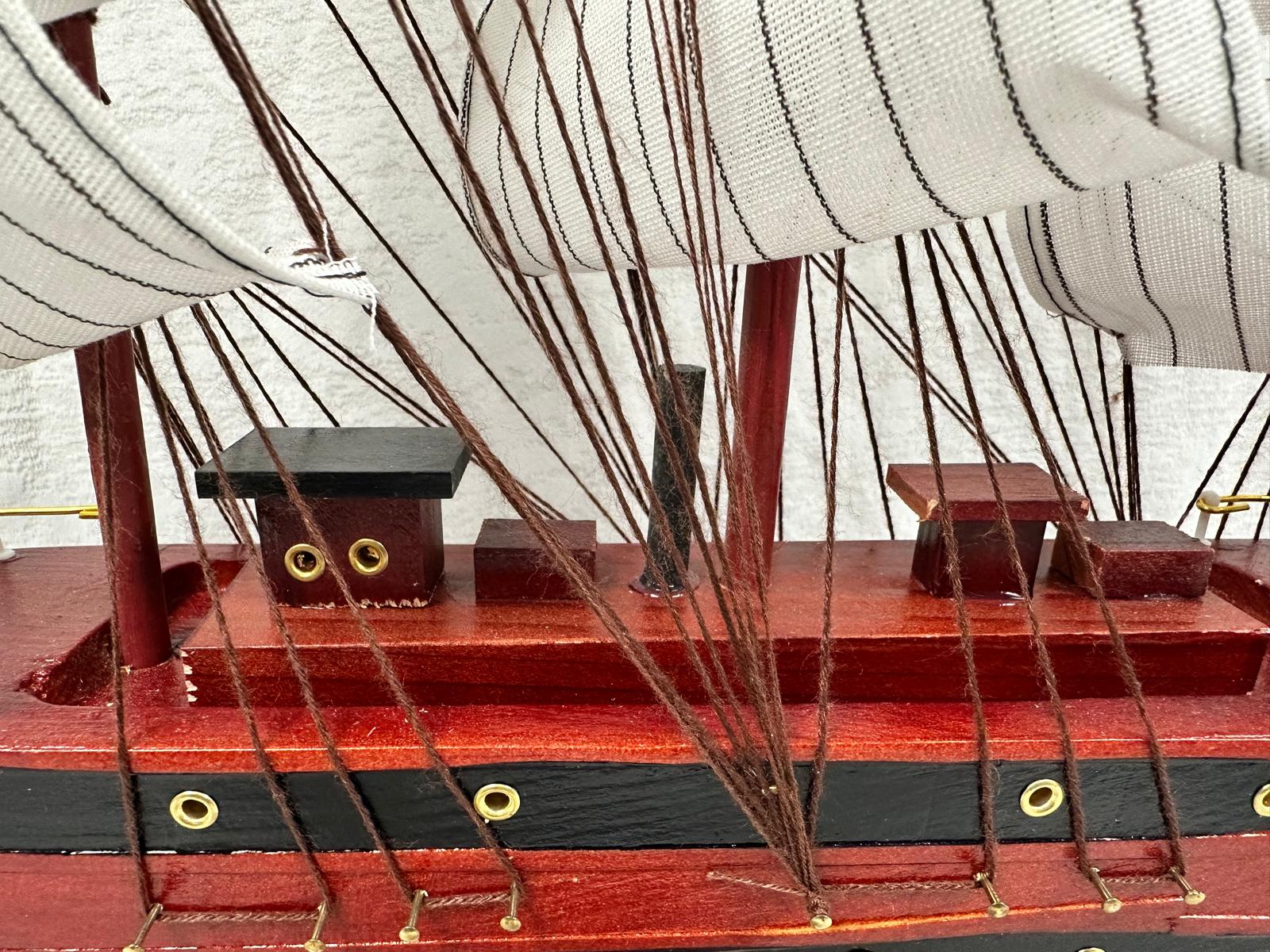 Confection Model Ship 1a With Display Stand Assembled 50cm Handmade