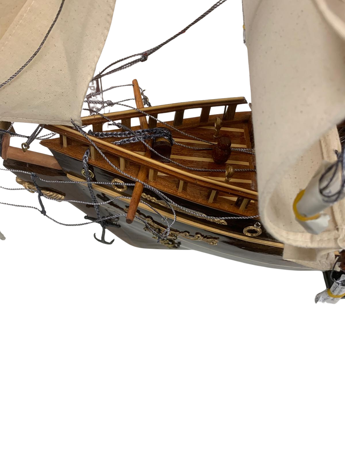 Very Large Wooden Sailing Ship Model – Handcrafted Classic Tall Ship Display 95cm Long - Chame LTD