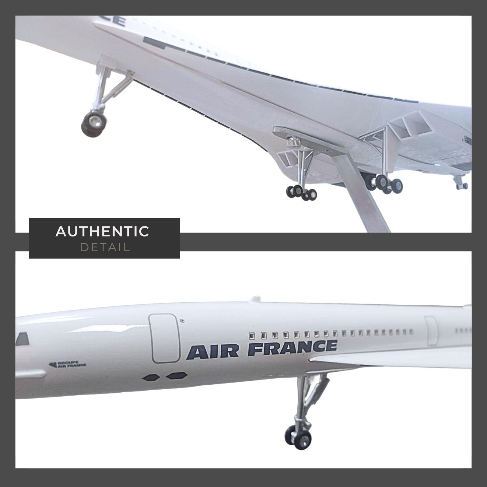 Model Concorde Large Scale Voice Activated Lights Premium Airplane Air France - Chame LTD
