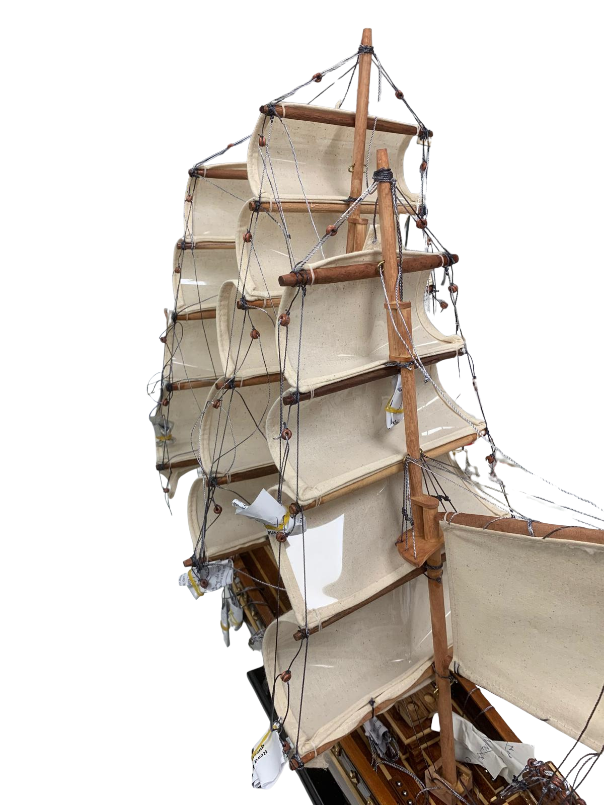 Very Large Wooden Sailing Ship Model – Handcrafted Classic Tall Ship Display 95cm Long - Chame LTD