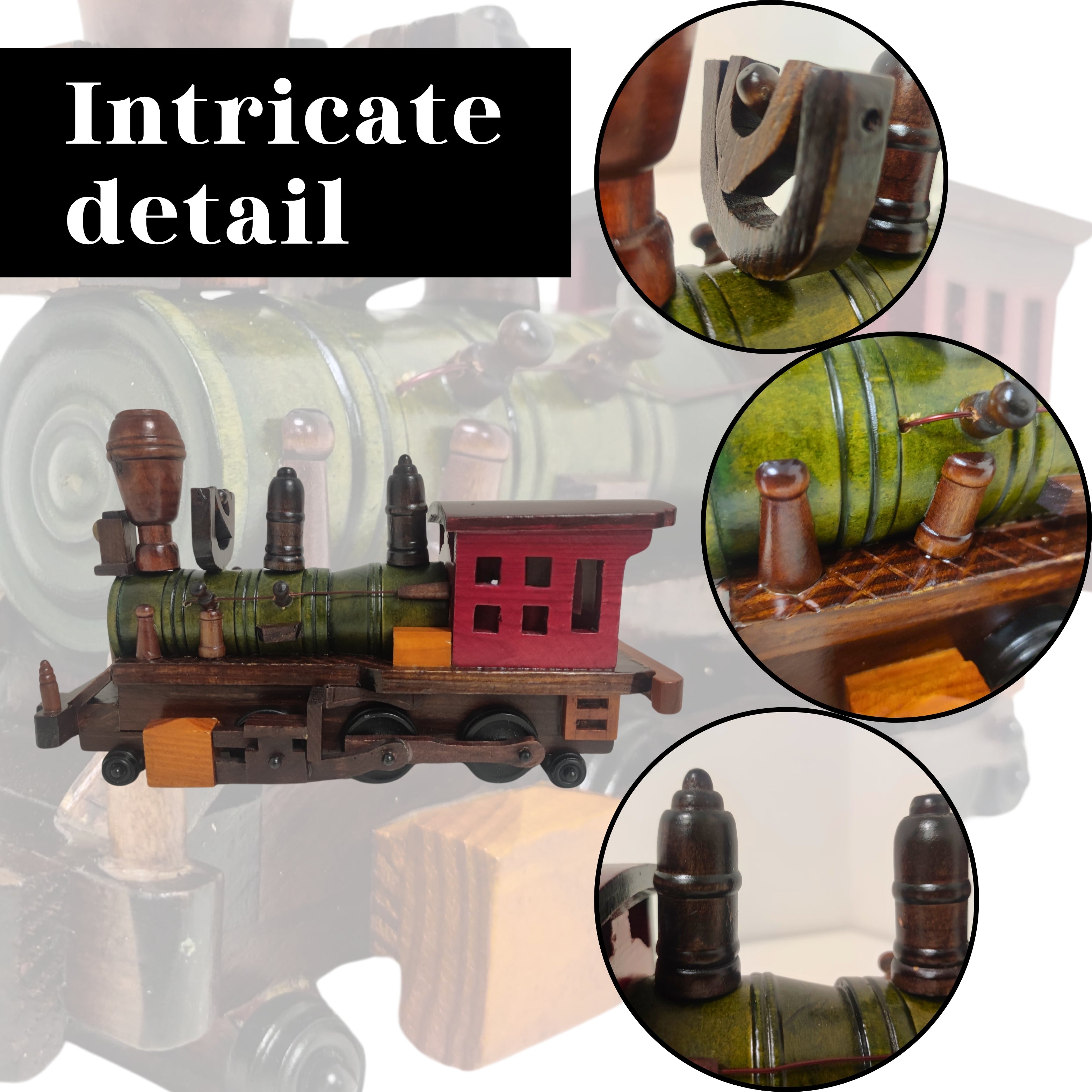 Heritage Train Wooden Model Hand Made - Chame LTD