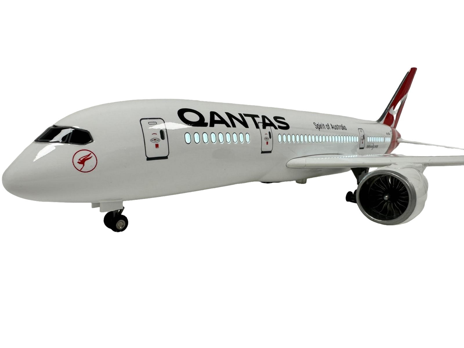 Model Plane Aircraft Large Scale Qantas 787 Premium Airplane Lights Gift Decor - Chame LTD