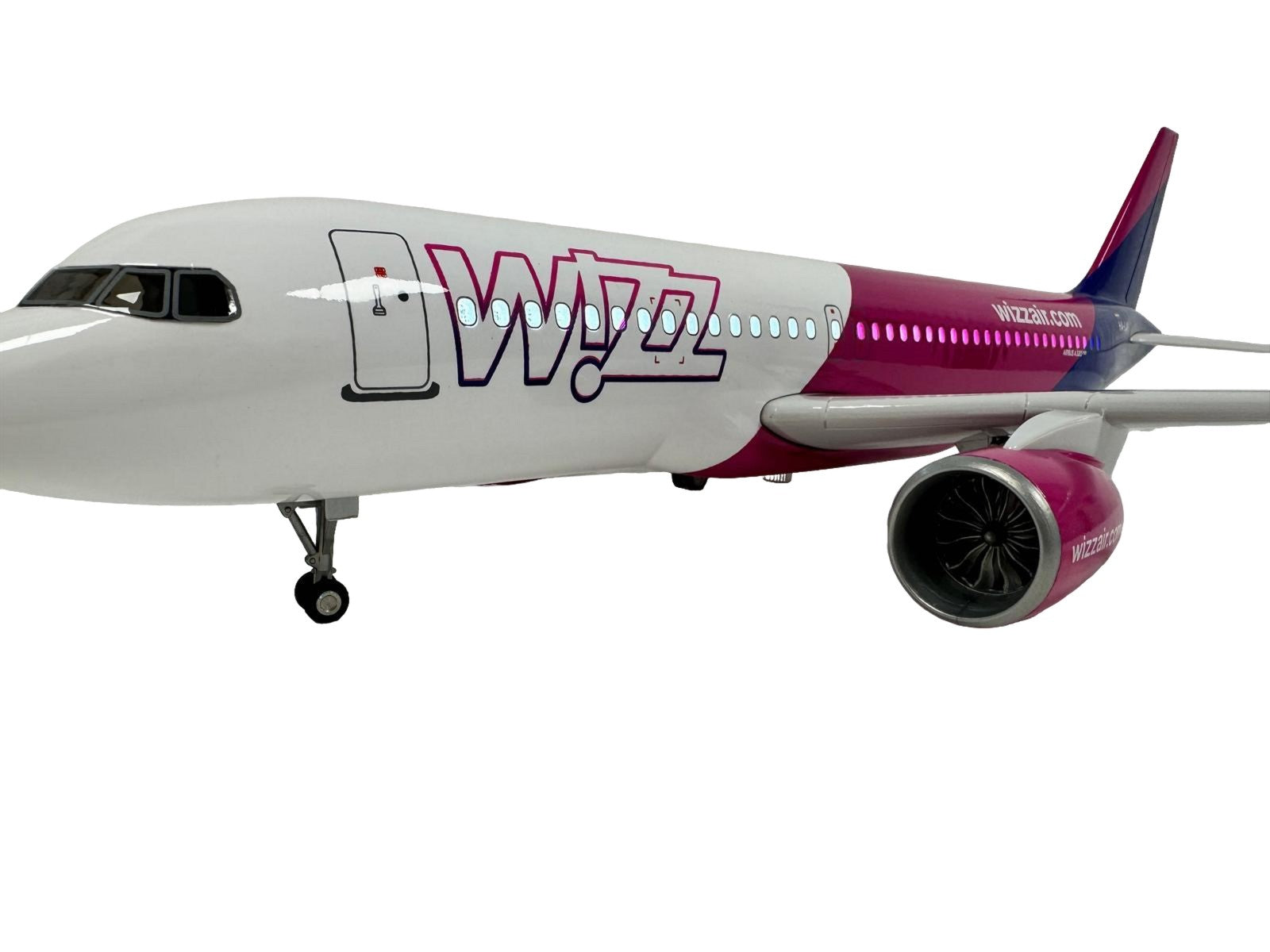 Model Plane Aircraft Wizz Air Large Scale Premium Airplane Lights Gift Decor - Chame LTD
