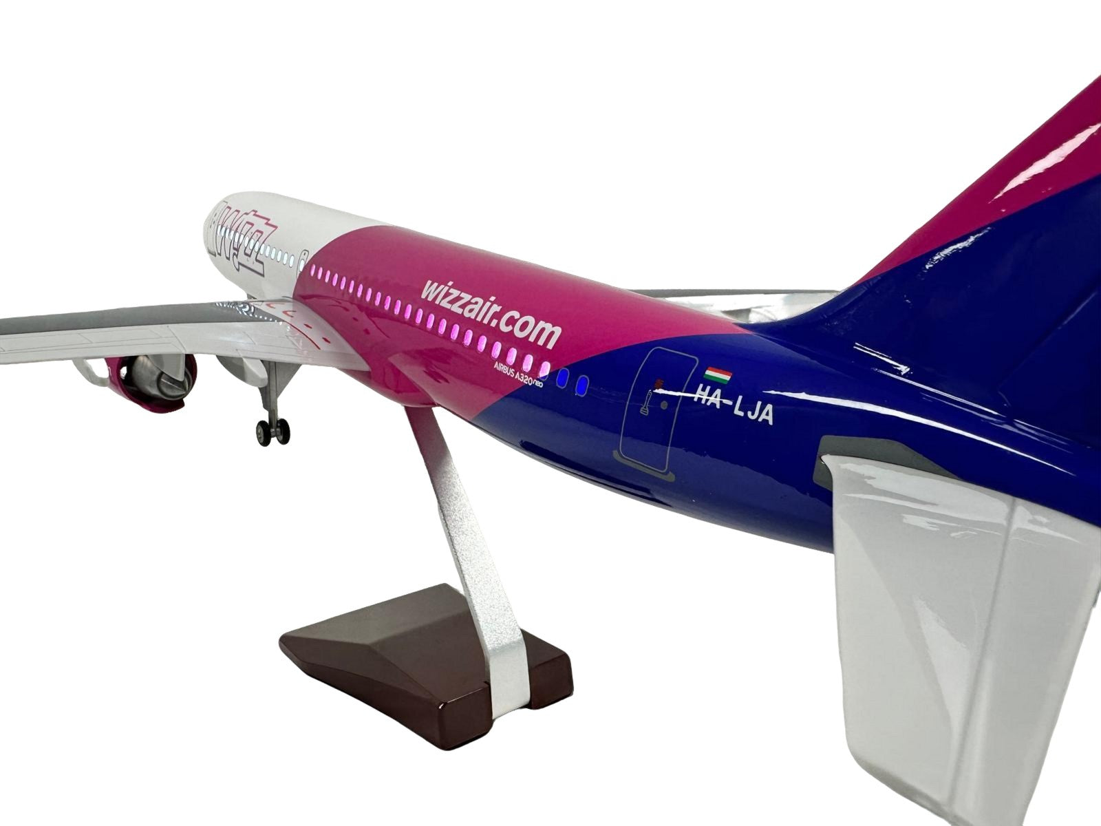 Model Plane Aircraft Wizz Air Large Scale Premium Airplane Lights Gift Decor - Chame LTD