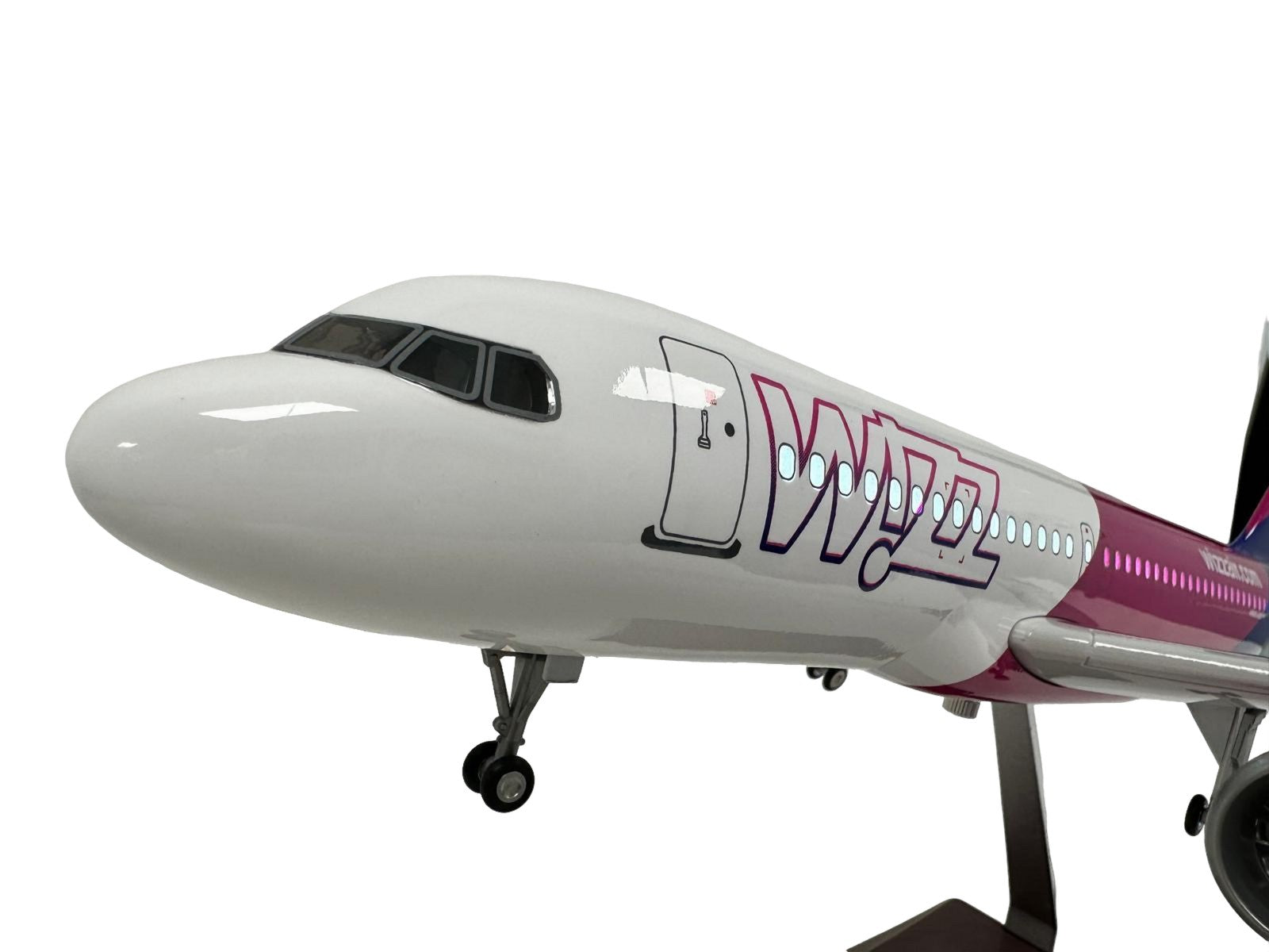 Model Plane Aircraft Wizz Air Large Scale Premium Airplane Lights Gift Decor - Chame LTD
