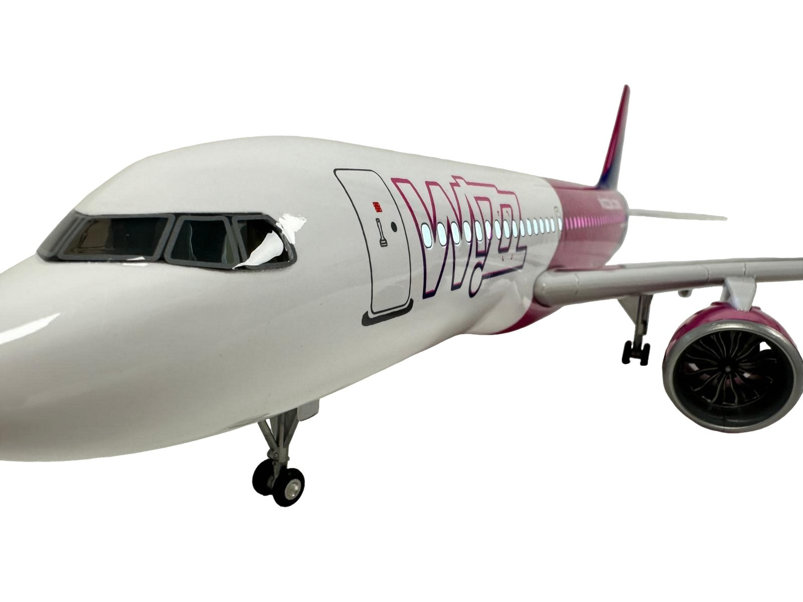 Model Plane Aircraft Wizz Air Large Scale Premium Airplane Lights Gift Decor - Chame LTD