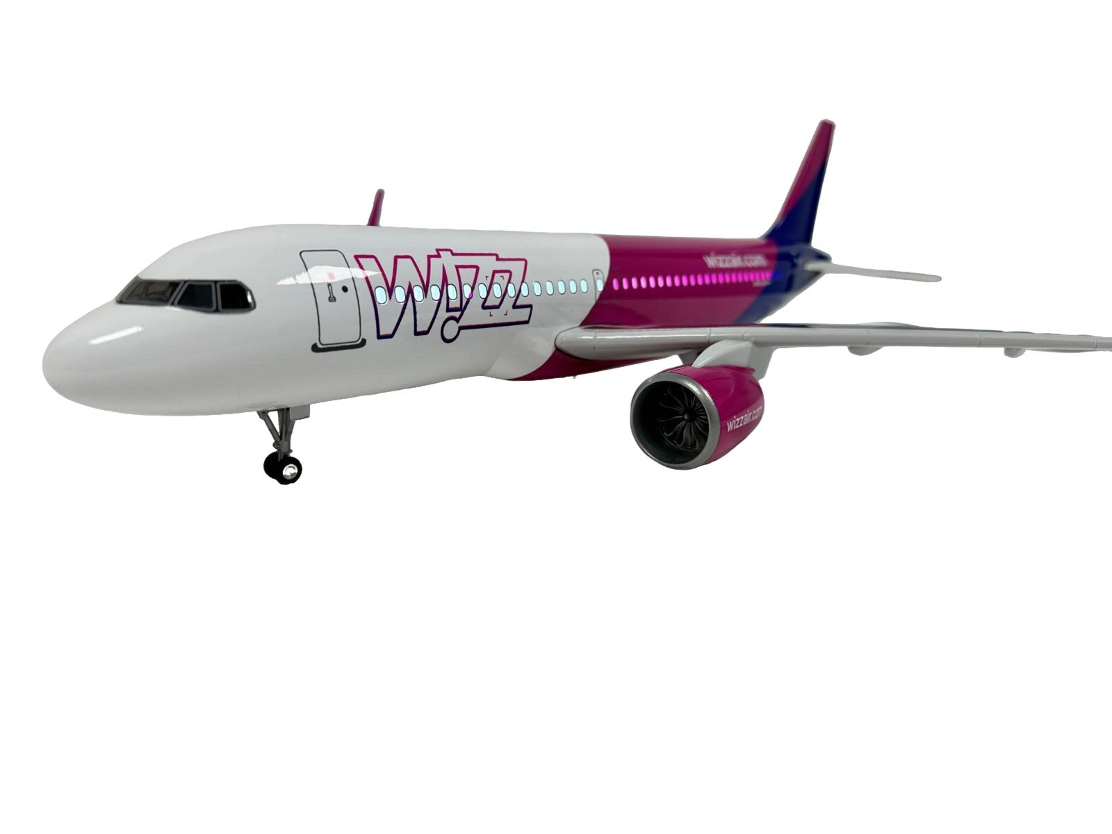 Model Plane Aircraft Wizz Air Large Scale Premium Airplane Lights Gift Decor - Chame LTD