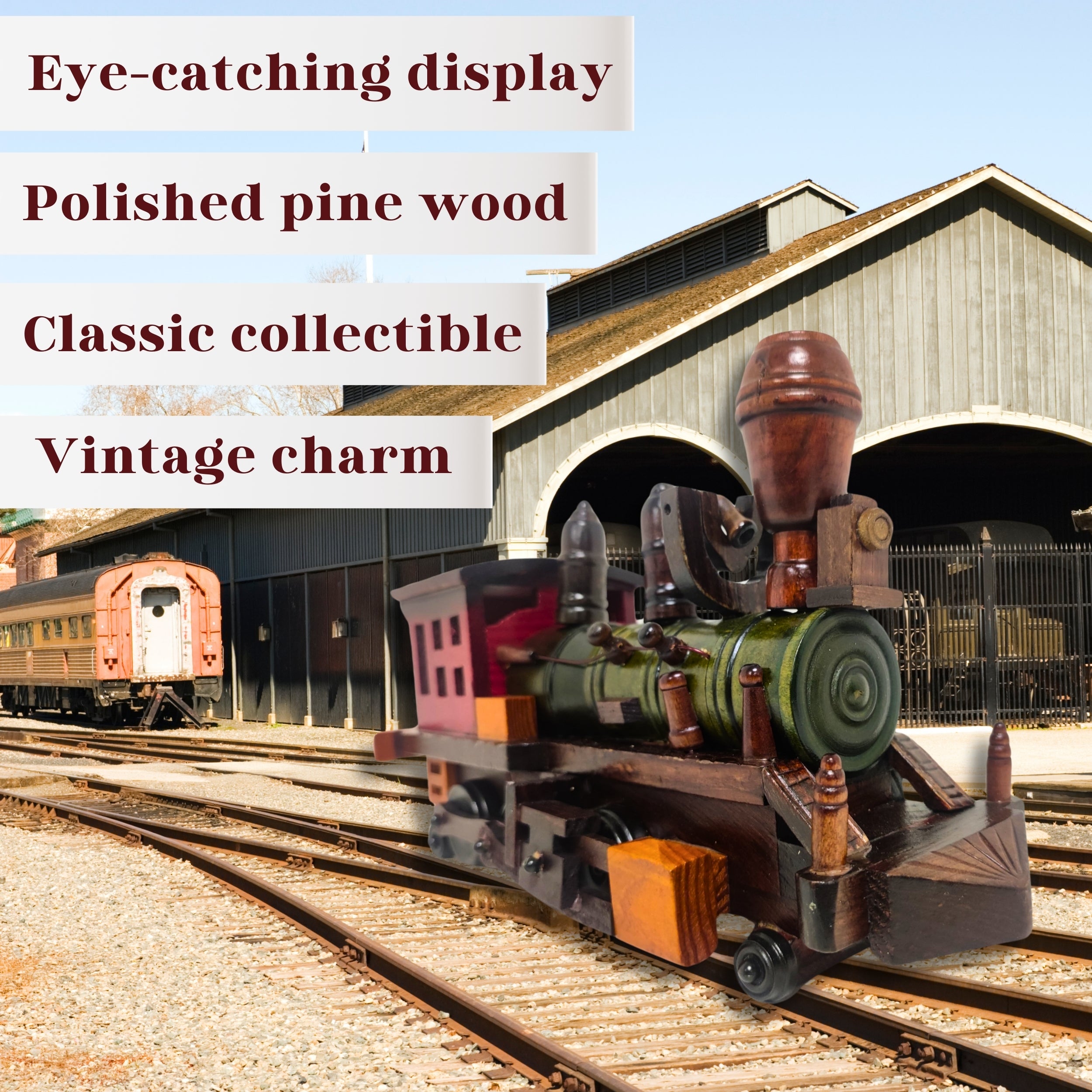 Heritage Train Wooden Model Hand Made - Chame LTD