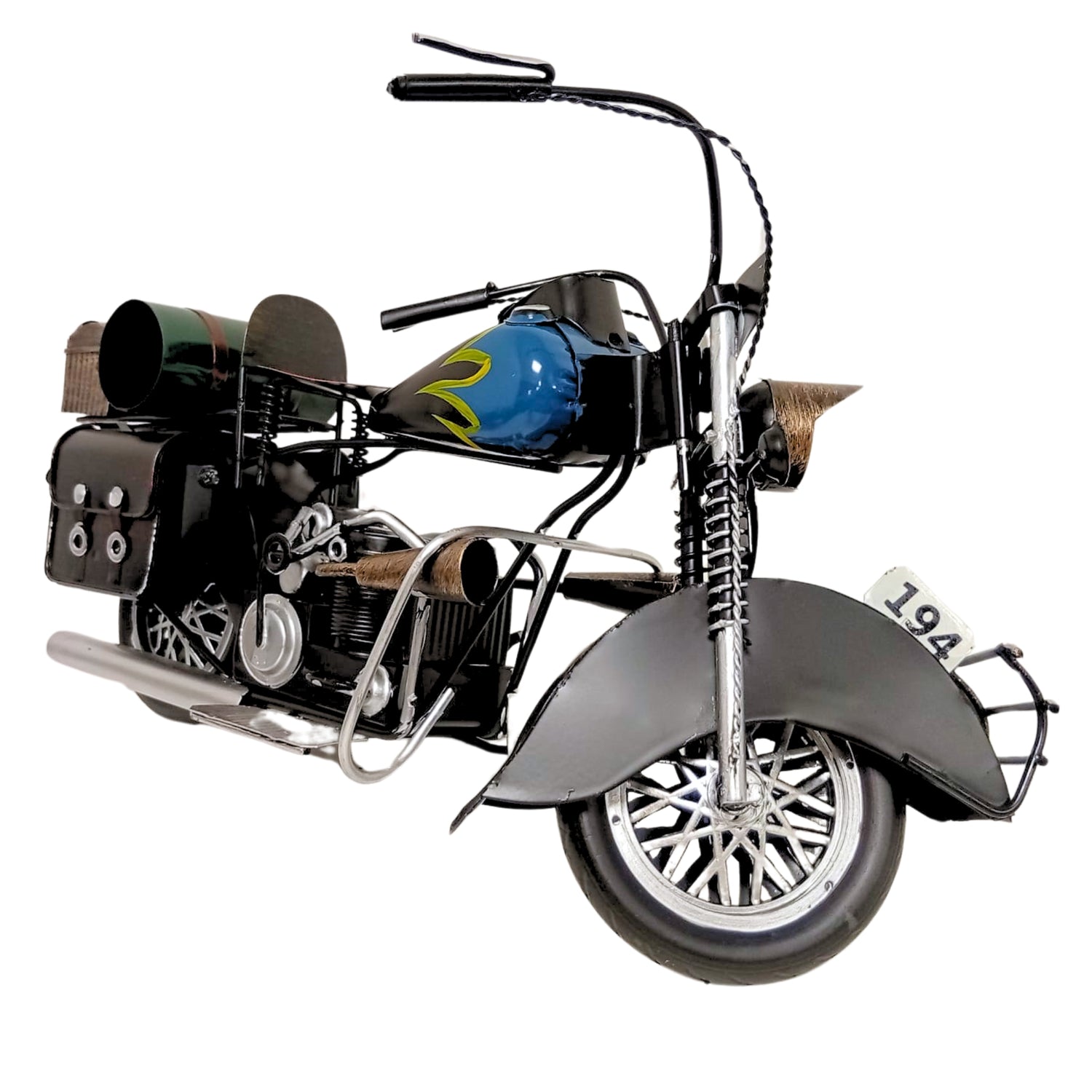 Large Assembled Motorcycle Model | Vintage Motorbike Display Piece | Home or Office