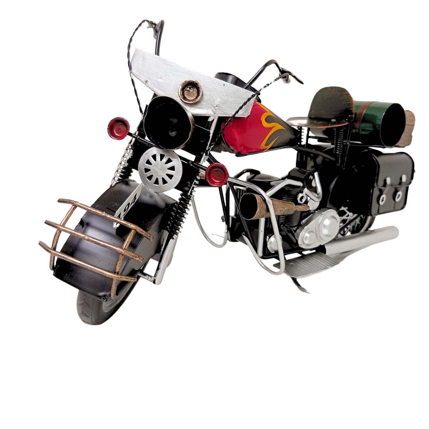 Large Assembled Motorcycle Model | Vintage Motorbike Display Piece | Home or Office
