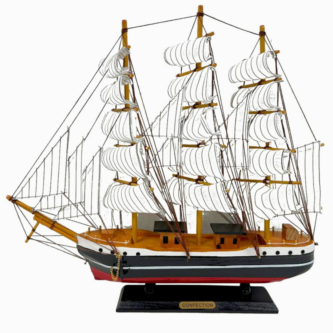 Confection Model Sea Ship 1b Display Stand Assembled 48cm Handmade