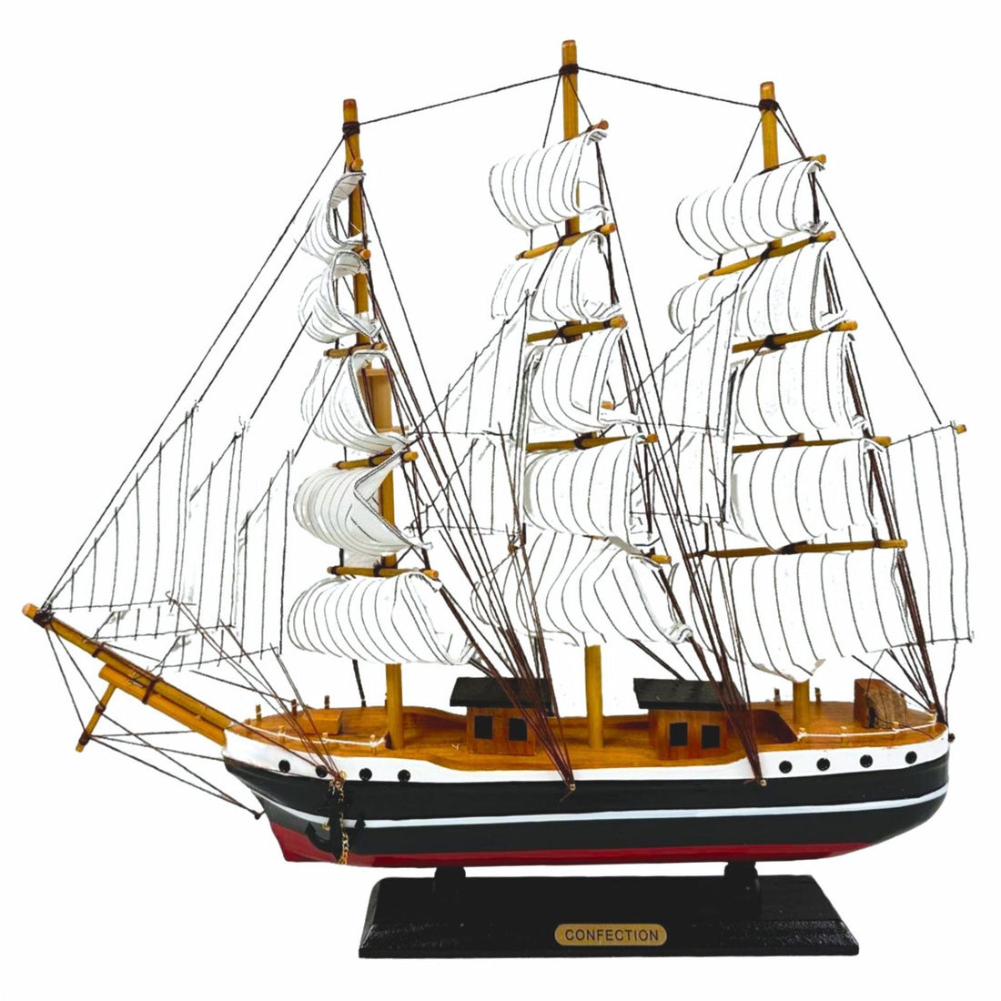 Confection Model Ship 1e With Display Stand Assembled Handmade
