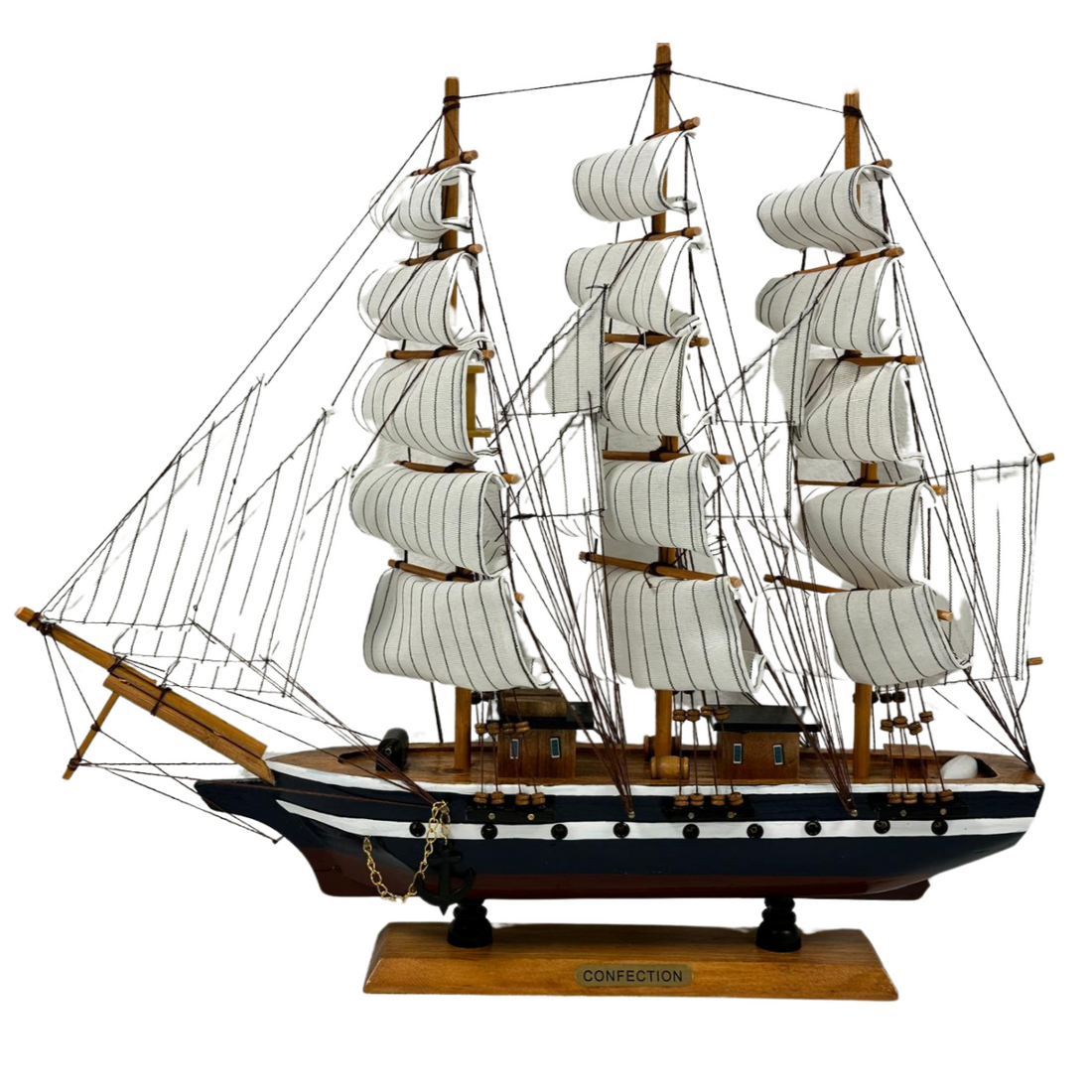 Confection Model Sea Ship 1m Display Stand Assembled 48cm Handmade
