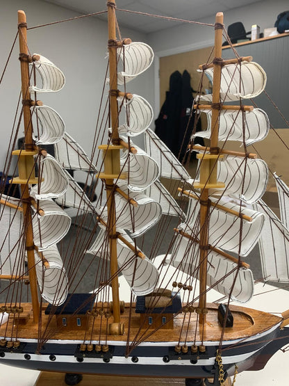 Confection Wooden Tall Ship 1M Model 50cm Nautical Sailing Display