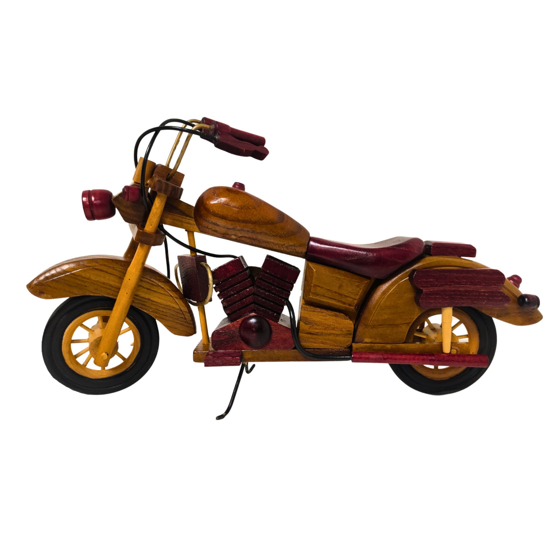 Crimson Cruiser Model Motorcycle Wooden Design Ideal Home Decor - Chame LTD