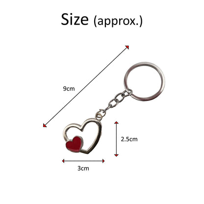 Heart Keychains Gifts for lovers, mum dad, party bag fillers 12 Pack