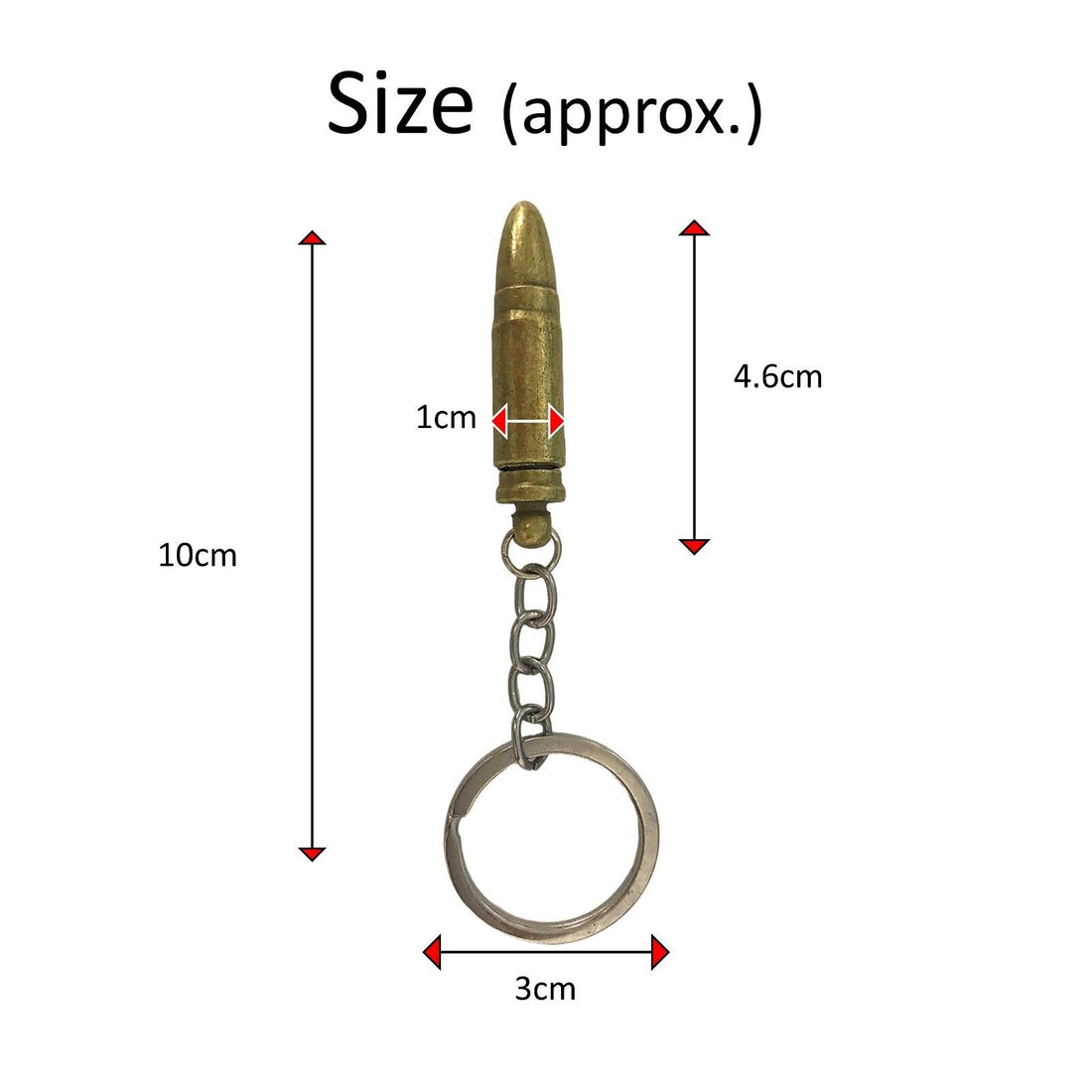 Bullet Pill Holder Realistic Keyring Christmas Gift Party Bag Filler Pack