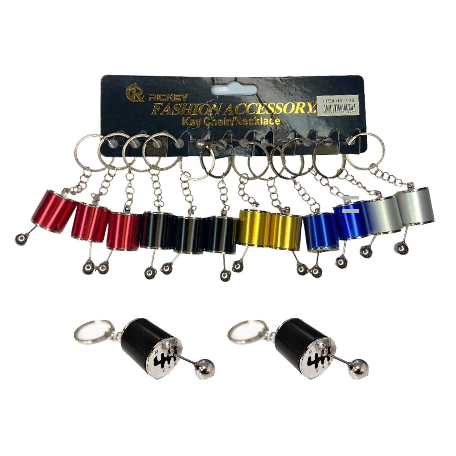 Cool Car Gear Keyring gift Keyring Key Fob Gear Stick Gift 12 PACK