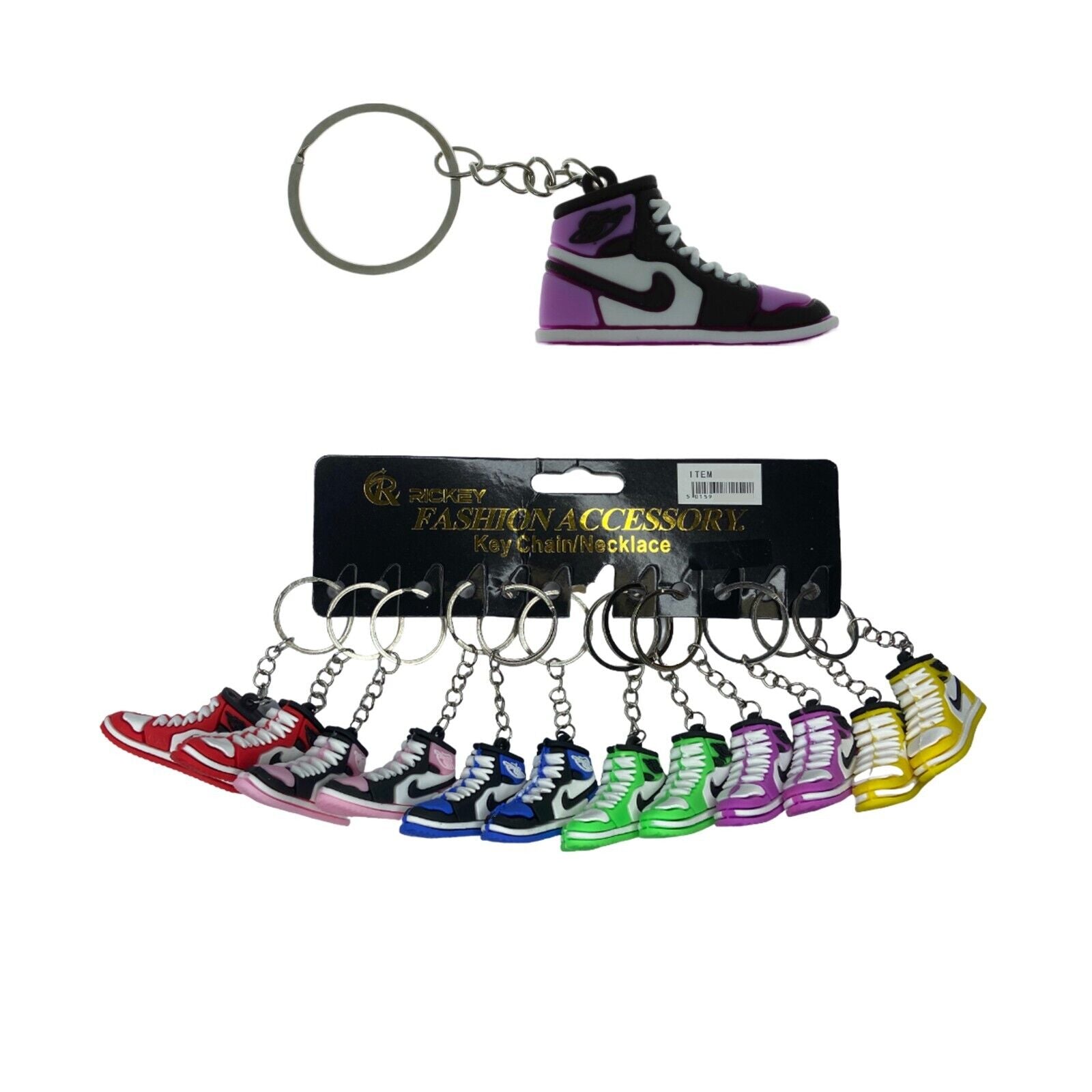 Cool Shoes Trainers Keyring Keychain Basketball Gift Sports Accessory 12 Pack