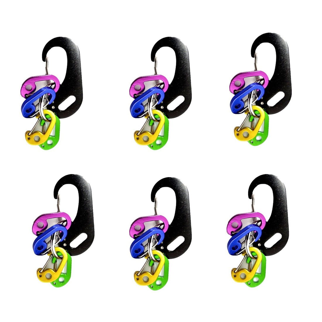 Key Organiser Keychain Keyring Colour Multi clip sort Keyfob Key Holder  12-Pack