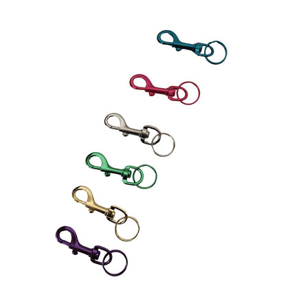 12 Pack Strong Metal Hipster Keyring Belt Clip Keychain Key Fob Wallet Holder