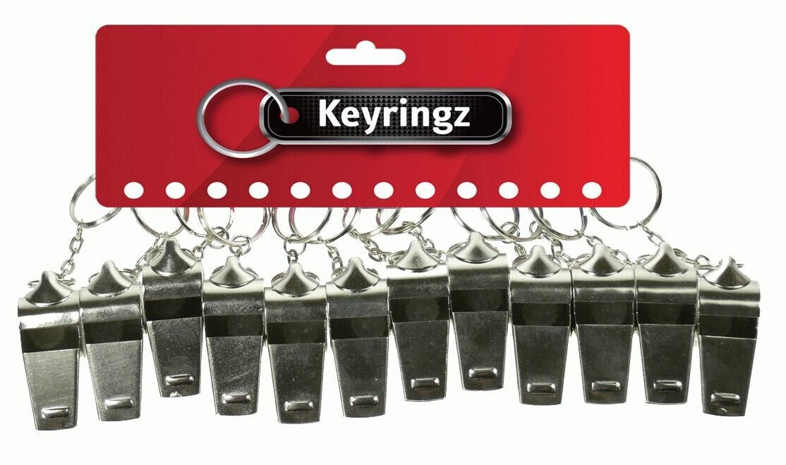 12x Metal Whistle Silver Strong Sports Football Rugby Referee School Sports Pack