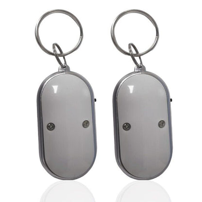 2 Pack Whistle Keyfinder with Light Keyring - Key Locater  Beep Sound &amp; Flashing