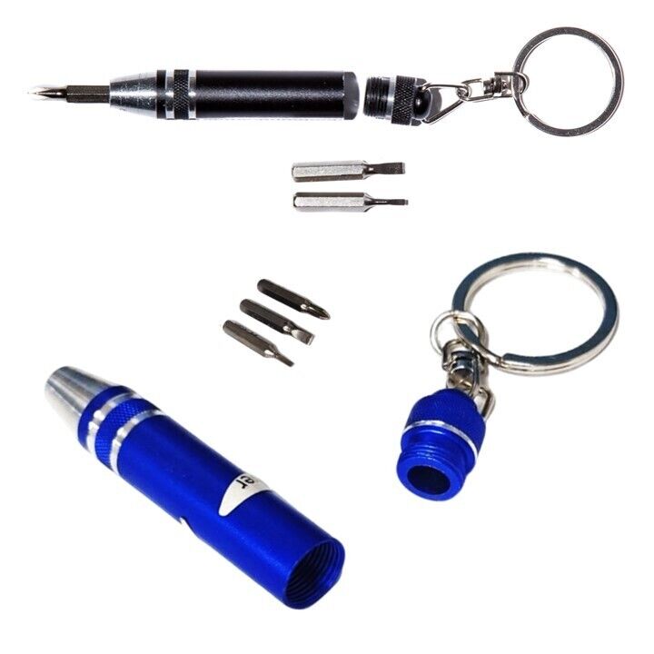 12 Pack Screwdriver Keychain Set - Flathead & Phillips Mini EDC Tool Gift