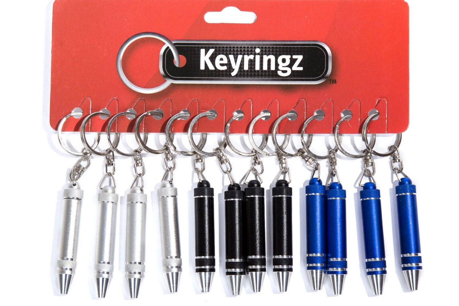 12 Pack Screwdriver Keychain Set - Flathead &amp; Phillips Mini EDC Tool Gift