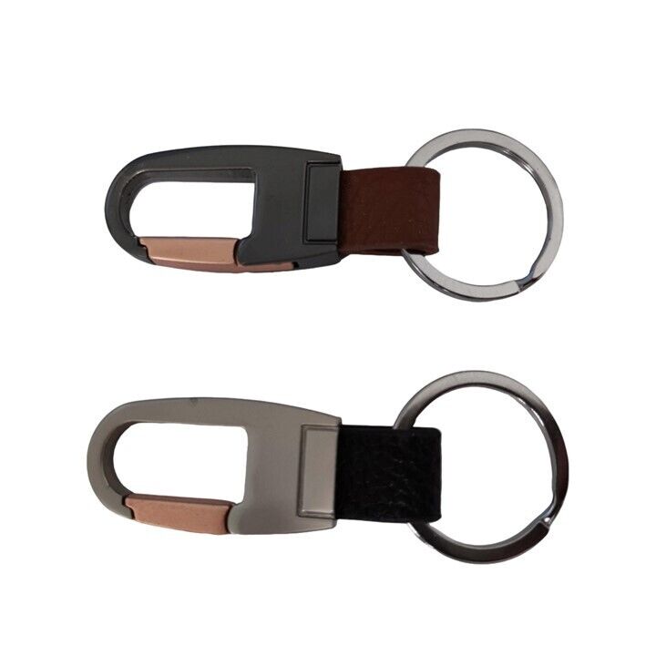 Pack of 12 Metal Keychain, Posh stylish Keyring Leather Fobs House Keys Men Gift