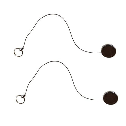 6 Pack Retractable Keyring with 60cm Extendable Chain - Key Belt Clip Pully