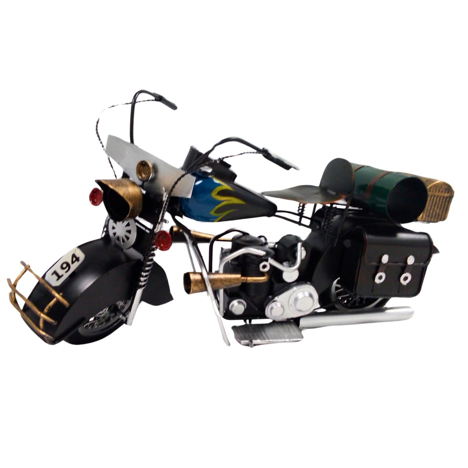 Large Assembled Motorcycle Model | Vintage Motorbike Display Piece | Home or Office