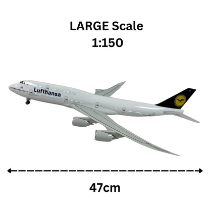 Lufthansa 747-8 Boeing Model Plane Diecast Large Scale Christmas Gift with stand