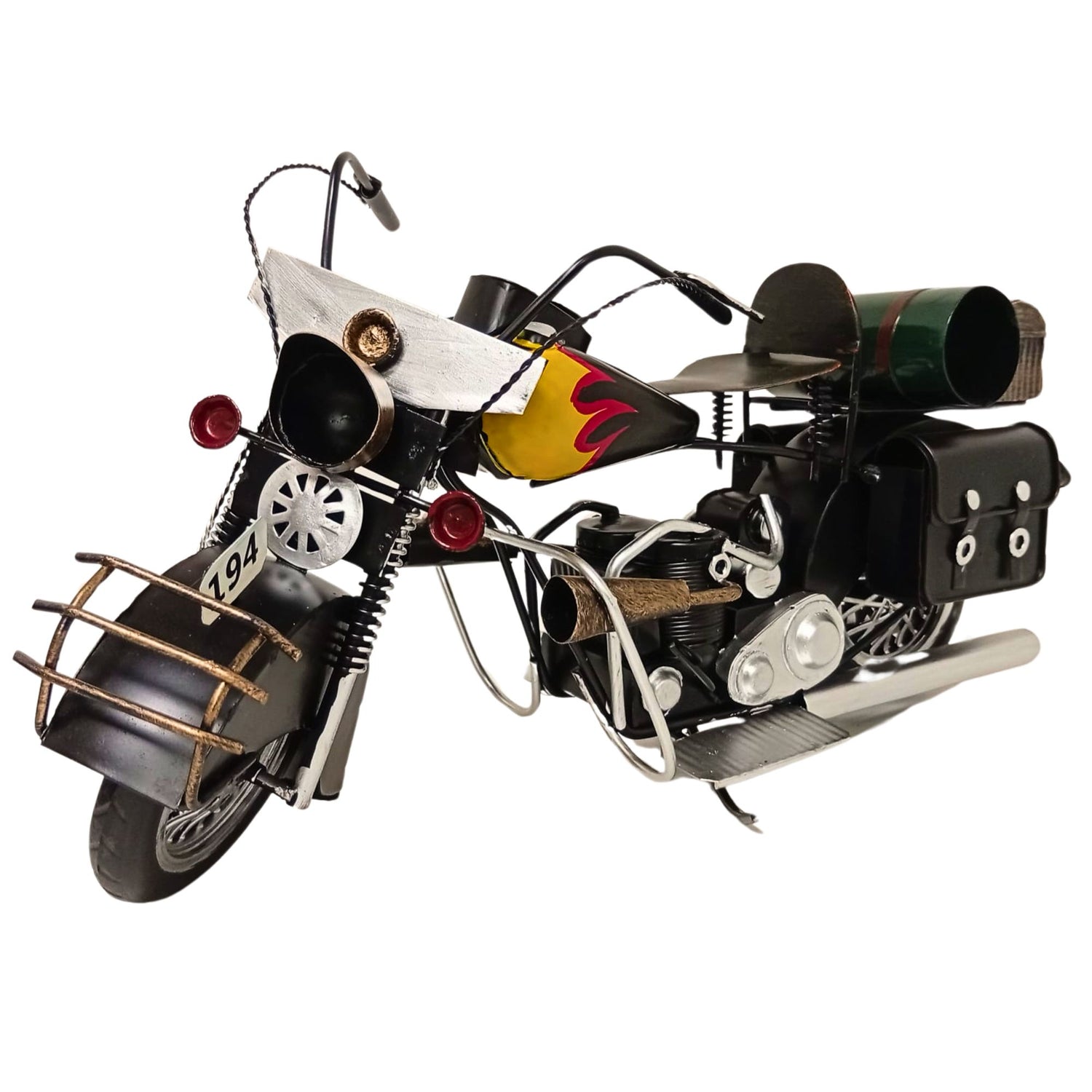 Large Assembled Motorcycle Model | Vintage Motorbike Display Piece | Home or Office